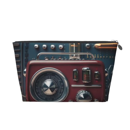 Kabellose Kosmetiktasche für Damen mit Aufdruck, große Kapazität, Reise-Make-up-Tasche aus Leder, wasserdicht, Kulturbeutel, Rasierbeutel, Geldbörse von KWQDOZF