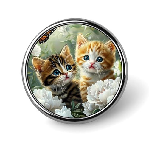 Kitten Playing Butterfly Brooch Pins for Women Men Cute Badge Lapel Pins for Backpack Dress Accessories Kitten Playing Butterfly Brooch Pins for Women Men Cute Badge Lapel Pins for Backpack Dress Accessories von KWQDOZF