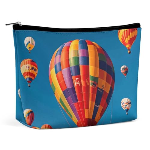 Kosmetiktasche, Make-up-Taschen für Damen, tragbare Make-up-Tasche, Heißluftballons, Make-up-Etui, Reise-Kulturtasche für Reisezubehör von KWQDOZF