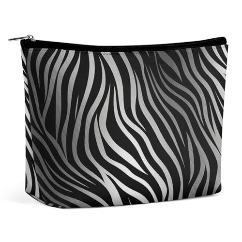 Kosmetiktasche, Make-up-Taschen für Damen, tragbare Make-up-Tasche, Make-up-Etui mit Zebra-Print, Reise-Kulturtasche für Reisezubehör Kosmetiktasche, Make-up-Taschen für Damen, tragbare Make-up-Tasche, Make-up-Etui mit Zebra-Print, Reise-Kulturtasche für Reisezubehör von KWQDOZF