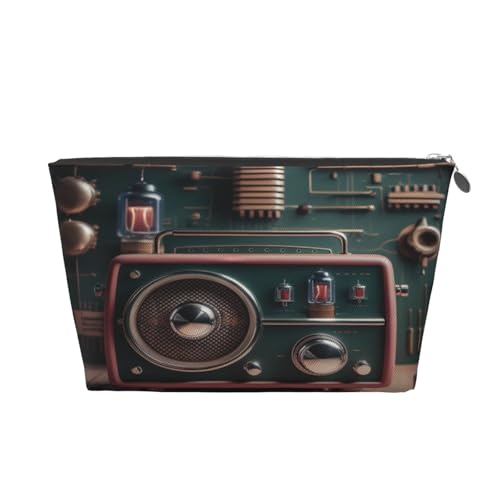 Kosmetiktasche für Damen mit Aufdruck „Mechanical Circuit Board und großer Kapazität, Reise-Make-up-Tasche aus Leder, wasserdicht, Kulturbeutel, Rasierbeutel, Geldbörse von KWQDOZF