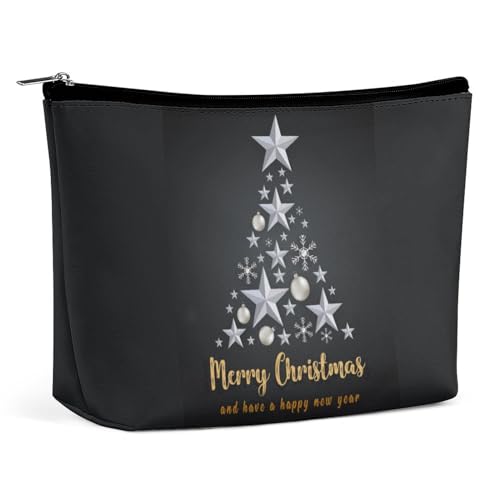 Kosmetiktasche mit Aufschrift „Frohes neues Jahr 5, tragbar, für unterwegs, große Kapazität, Kulturbeutel, Aufbewahrungstaschen für Damen, 3 von KWQDOZF