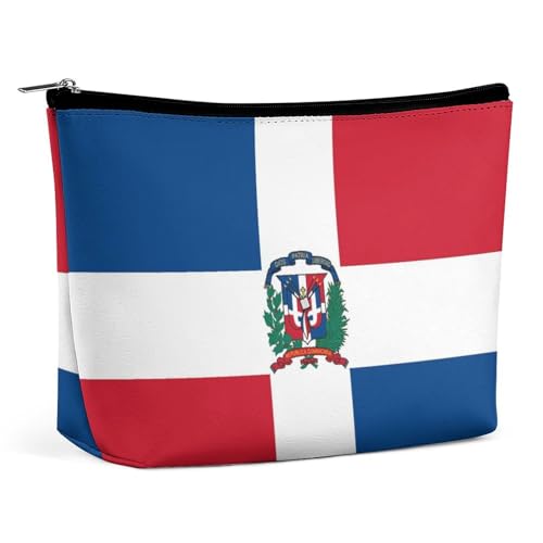 Kosmetiktasche mit Flagge der Dominikanischen Republik, tragbare Reise-Make-up-Tasche, Kulturbeutel mit großer Kapazität, Aufbewahrungstaschen für Damen, 3 von KWQDOZF