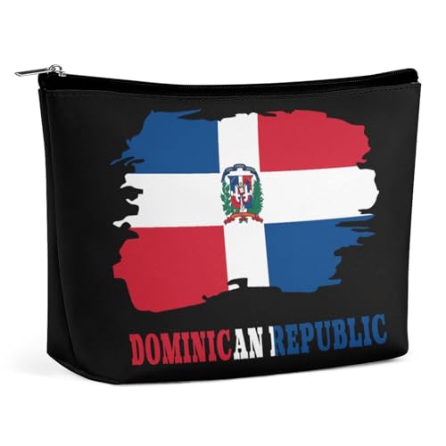 Kosmetiktasche mit Flagge der Dominikanischen Republik, tragbare Reise-Make-up-Tasche, Kulturbeutel mit großer Kapazität, Aufbewahrungstaschen für Damen, 3 von KWQDOZF