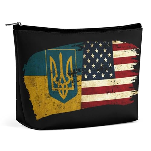 Kosmetiktasche mit amerikanischer Flagge, Reise-Make-up-Tasche, große Kapazität, Kulturbeutel, Aufbewahrungstaschen für Damen, 3 von KWQDOZF