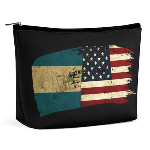 Kosmetiktasche mit nicaraguanischer Amerika-Flagge, tragbare Reise-Make-up-Tasche, Kulturbeutel mit großer Kapazität, Aufbewahrungstaschen für Damen, 3 von KWQDOZF