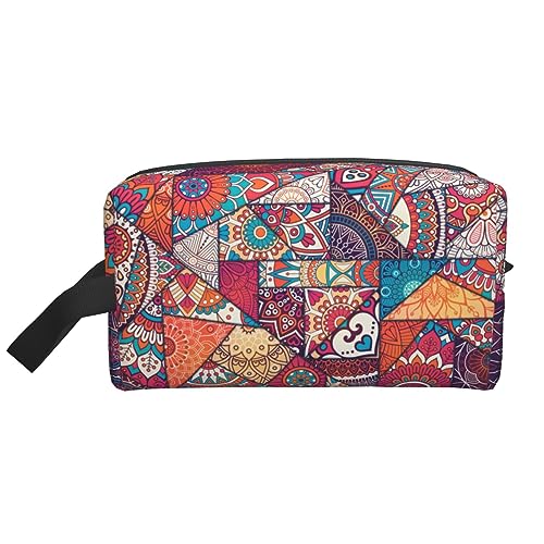 Kulturbeutel für Reisen mit Kunst, Make-up-Tasche für Reisen, tragbare Reisekosmetiktasche mit großer Kapazität für Frauen und Männer, Reisetoilettenartikel, Lerntasche für die tägliche Aufbewahrung von KWQDOZF