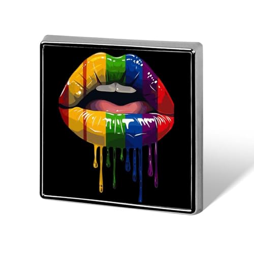 LGBT Regenbogen-Lippe, lustige Anstecknadeln, Knopf, Brosche, Abzeichen, Hut, Kleidung, Tasche, Schmuck für Männer und Frauen von KWQDOZF
