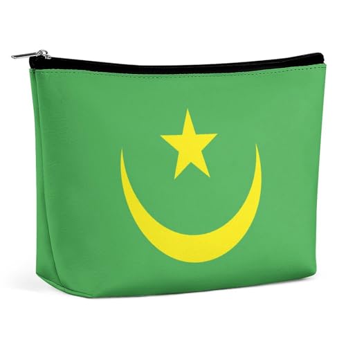 Leichte Make-up-Tasche mit Mauretanien-Flagge, wasserdichte Kosmetiktasche für Geldbörse, Reise-Organizer von KWQDOZF