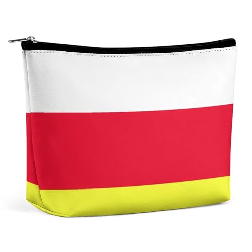 Leichte Make-up-Tasche mit Nordossetien-Flagge, wasserdichte Kosmetiktasche für Geldbörse, Reise-Organizer von KWQDOZF