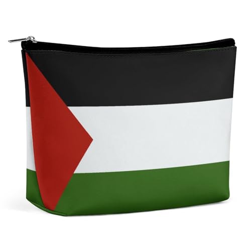 Leichte Make-up-Tasche mit Palästina-Flagge, wasserdichte Kosmetiktasche für Geldbörse, Reise-Organizer von KWQDOZF