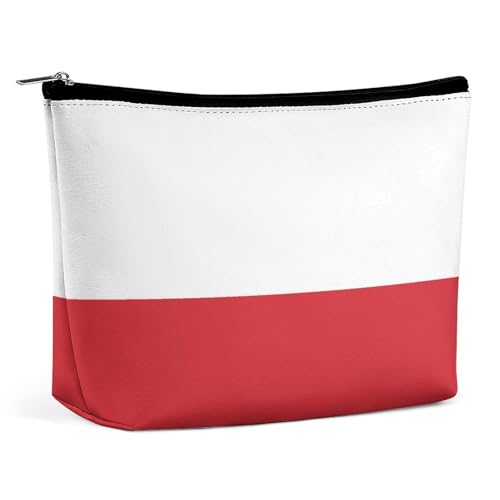 Leichte Make-up-Tasche mit polnischer Flagge, wasserdichte Kosmetiktasche für Geldbörse, Reise-Organizer von KWQDOZF