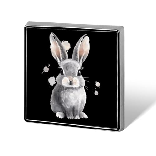 Lustige Anstecknadeln mit Aquarell-Kaninchen, Knopf, Brosche, Abzeichen, Hut, Kleidung, Tasche, Schmuck für Männer und Frauen von KWQDOZF