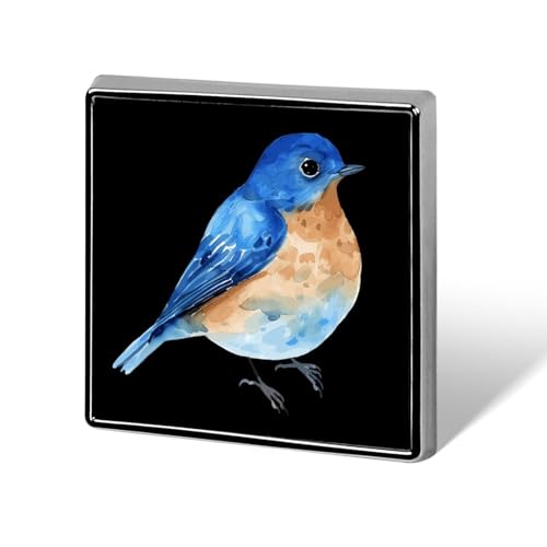 Lustige Anstecknadeln mit Blauvogel-Aquarell, Knopf, Brosche, Abzeichen, Hut, Kleidung, Tasche, Schmuck für Männer und Frauen von KWQDOZF