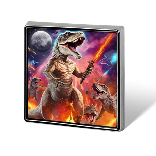 Lustige Anstecknadeln mit Dinosaurier-Motiv, Galaxie, Weltraum, Anstecknadel, Brosche, Abzeichen, Hut, Kleidung, Tasche, Schmuck für Männer und Frauen von KWQDOZF