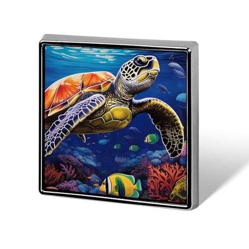 Lustige Anstecknadeln mit Meeresschildkröten und motiv, Brosche, Abzeichen, Hut, Kleidung, Tasche, Schmuck für Männer und Frauen von KWQDOZF