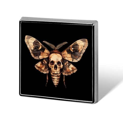 Lustige Anstecknadeln mit Motten und Totenkopf, Knopf, Brosche, Abzeichen, Hut, Kleidung, Tasche, Schmuck für Männer und Frauen von KWQDOZF