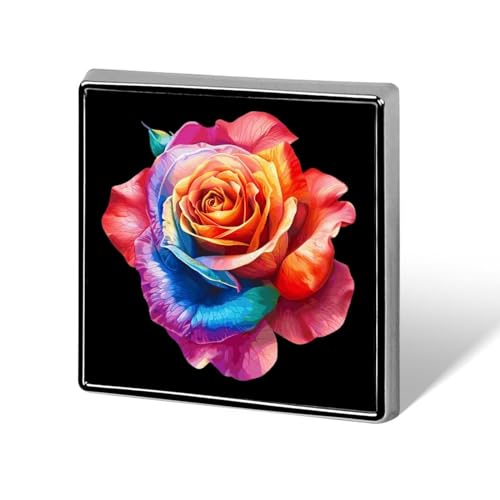 Lustige Anstecknadeln mit Regenbogen-Rose, Knopf, Brosche, Abzeichen, Hut, Kleidung, Tasche, Schmuck für Männer und Frauen von KWQDOZF