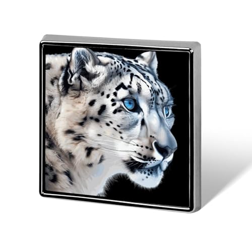 Lustige Anstecknadeln mit Schneeleoparden-Motiv, Brosche, Abzeichen, Hut, Kleidung, Tasche, Schmuck für Männer und Frauen von KWQDOZF