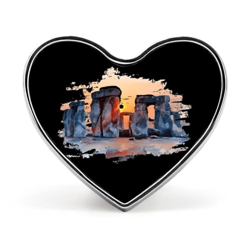 Lustige Anstecknadeln mit Stonehenge-Motiv, herzförmig, Knopf, Brosche, Anstecknadel, Hut, Kleidung, Schmuck für Männer und Frauen Lustige Anstecknadeln mit Stonehenge-Motiv, herzförmig, Knopf, Brosche, Anstecknadel, Hut, Kleidung, Schmuck für Männer und Frauen von KWQDOZF