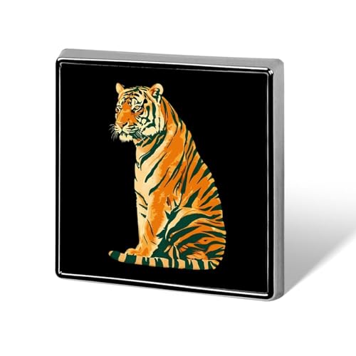Lustige Anstecknadeln mit Tiger-Grün, Knopf, Brosche, Abzeichen, Hut, Kleidung, Tasche, Schmuck für Männer und Frauen von KWQDOZF