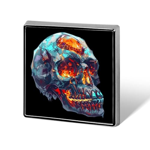 Lustige Anstecknadeln mit Totenkopf-Motiv, Knopf, Brosche, Abzeichen, Hut, Kleidung, Tasche, Schmuck für Männer und Frauen von KWQDOZF