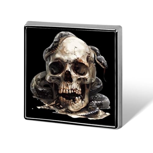 Lustige Anstecknadeln mit Totenkopf- und Schlangenmotiv, Knopf, Brosche, Abzeichen, Hut, Kleidung, Tasche, Schmuck für Männer und Frauen von KWQDOZF