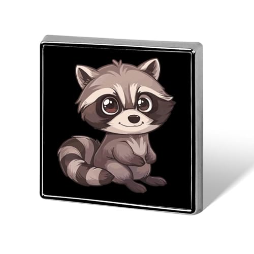 Lustige Anstecknadeln mit Waschbär-Motiv, Knopf, Brosche, Abzeichen, Hut, Kleidung, Tasche, Schmuck für Männer und Frauen von KWQDOZF