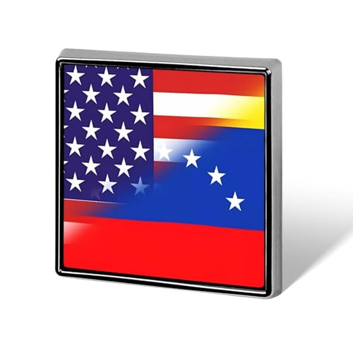 Lustige Anstecknadeln mit der Flagge von Venezuela, USA, Knopf, Brosche, Abzeichen, Hut, Kleidung, Tasche, Schmuck für Männer und Frauen von KWQDOZF