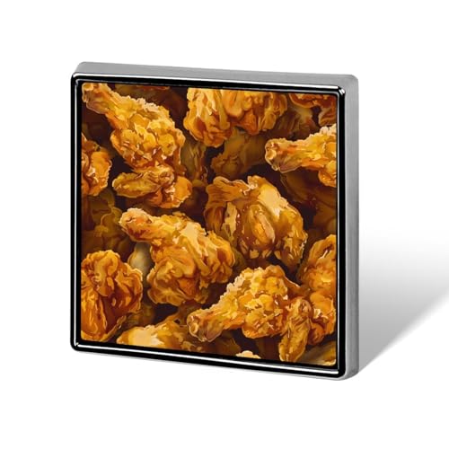 Lustige Anstecknadeln mit goldenen gebratenen Hühnern, Knopf, Brosche, Abzeichen, Hut, Kleidung, Tasche, Schmuck für Männer und Frauen von KWQDOZF