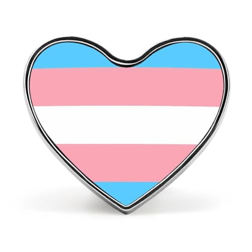 Lustige Anstecknadeln mit stolzer Transgender-Flagge, herzförmiger Knopf, Brosche, Abzeichen, Anstecknadel, Hut, Kleidung, Schmuck für Männer und Frauen von KWQDOZF