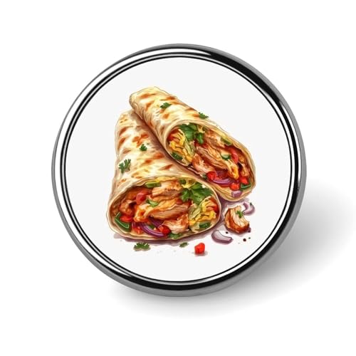 Lustige runde Brosche mit Burrito-Motiv, Anstecknadel, Krawattennadel für Damen und Herren, Büroangestellte, Lehrer, Dekoration Lustige runde Brosche mit Burrito-Motiv, Anstecknadel, Krawattennadel für Damen und Herren, Büroangestellte, Lehrer, Dekoration von KWQDOZF