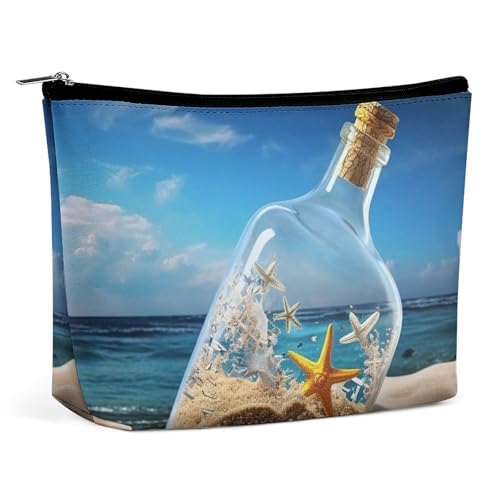 Make-up-Tasche, Reise-Kosmetiktasche, tragbar, Winter-Weihnachts-Kulturtasche, große Kapazität, Reißverschlusstasche, Make-up-Organizer-Etui, wasserdichte Kulturtasche für Damen und Herren von KWQDOZF