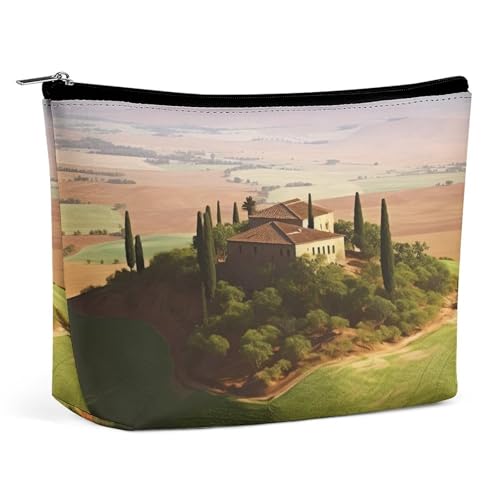 Make-up-Tasche, Reise-Kosmetiktasche, tragbarer Kulturbeutel mit afrikanischer Ressource, große Kapazität, Reißverschlusstasche, Make-up-Organizer-Etui, wasserdichter Kulturbeutel für Frauen und Männe von KWQDOZF