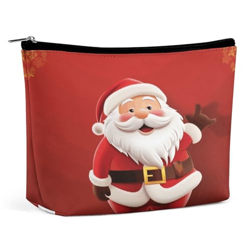 Make-up-Tasche, tragbare Kosmetiktasche, Cartoon-Weihnachtsmann, Kulturbeutel, Make-up-Organizer, große Kapazität, Reißverschlusstasche, Reise-Kulturtasche für Frauen und Männer Make-up-Tasche, tragbare Kosmetiktasche, Cartoon-Weihnachtsmann, Kulturbeutel, Make-up-Organizer, große Kapazität, Reißverschlusstasche, Reise-Kulturtasche für Frauen und Männer von KWQDOZF