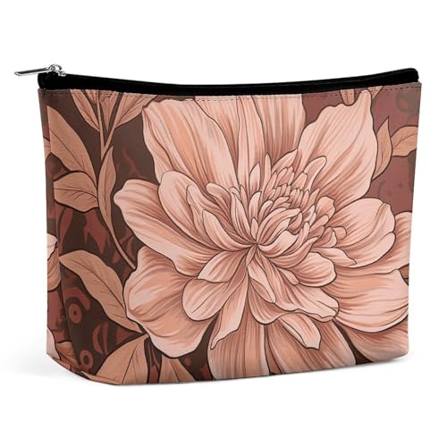 Make-up-Tasche, tragbare Kosmetiktasche, Pfirsich- und Brauntöne, Kulturbeutel, Make-up-Organizer, große Kapazität, Reißverschlusstasche, Reise-Kulturtasche für Frauen und Männer Make-up-Tasche, tragbare Kosmetiktasche, Pfirsich- und Brauntöne, Kulturbeutel, Make-up-Organizer, große Kapazität, Reißverschlusstasche, Reise-Kulturtasche für Frauen und Männer von KWQDOZF