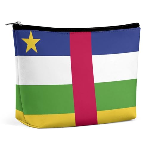 Make-up-Tasche mit Flagge der Zentralafrikanischen Republik für Geldbörse, Kosmetiktasche, Reise-Kulturbeutel, Organizer für Damen von KWQDOZF