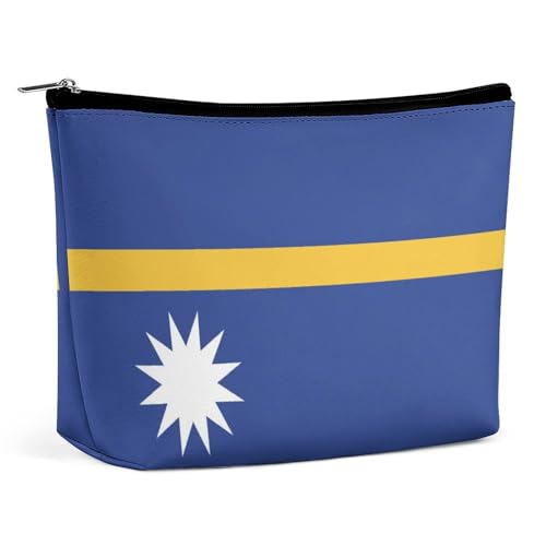 Make-up-Tasche mit Nauru-Flagge für Geldbörse, Kosmetiktasche, Reise-Kulturbeutel, Organizer für Damen von KWQDOZF