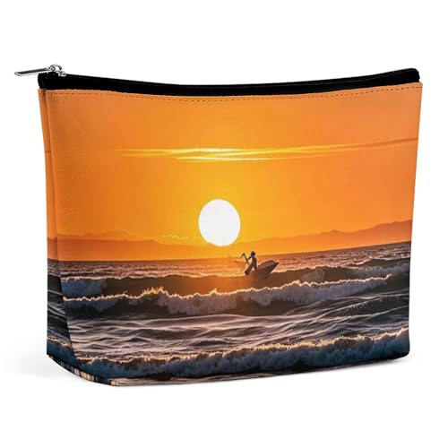 Make-up-Tasche mit Wolkenhimmel-Motiv für Damen, tragbar, wasserdicht, ästhetisch, tragbar, für unterwegs von KWQDOZF