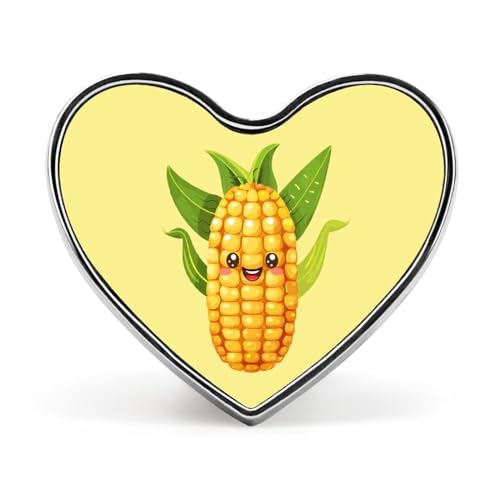 Niedliche Anstecknadeln mit Mais-Gemüse und veganem Geschmack, lustige Anstecknadeln, Herz-Knopf, Brosche, Abzeichen, Hut, Kleidung, Tasche, Schmuck für Männer und Frauen von KWQDOZF