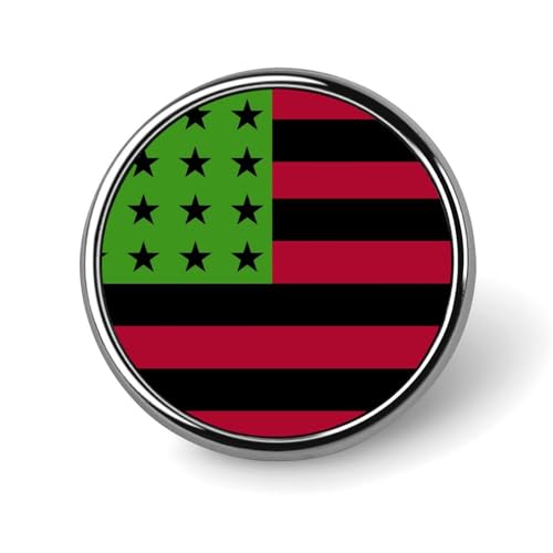 Panafrikanische USA-Flagge, runde Brosche, Anstecknadel, Revers, Krawattennadel für Damen und Herren, Büroangestellte, Lehrer, Dekoration Panafrikanische USA-Flagge, runde Brosche, Anstecknadel, Revers, Krawattennadel für Damen und Herren, Büroangestellte, Lehrer, Dekoration von KWQDOZF