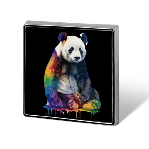 Panda-Aquarell, lustige Anstecknadeln, Knopf, Brosche, Abzeichen, Hut, Kleidung, Tasche, Schmuck für Männer und Frauen von KWQDOZF