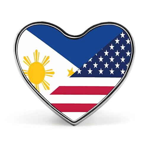 Philippinen US-Flagge Herz Revers Krawattennadeln Lustige Brosche Anstecknadel Button Abzeichen Hut Kleidung Zubehör für Männer Frauen Philippinen US-Flagge Herz Revers Krawattennadeln Lustige Brosche Anstecknadel Button Abzeichen Hut Kleidung Zubehör für Männer Frauen von KWQDOZF