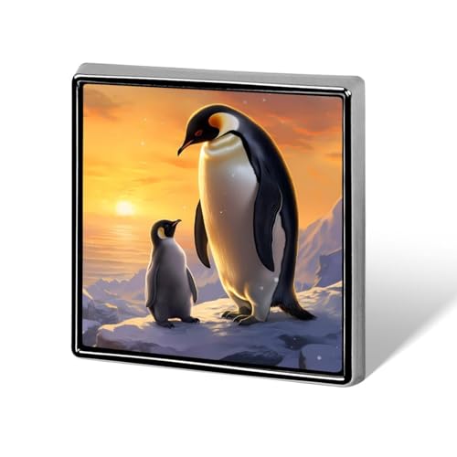 Pinguin-Mama und kleine lustige Anstecknadeln, Knopf, Brosche, Abzeichen, Hut, Kleidung, Tasche, Schmuck für Männer und Frauen von KWQDOZF