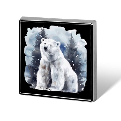 Pola Bear Aquarell Lustige Anstecknadeln Button Brosche Abzeichen Hut Kleidung Tasche Schmuck für Männer Frauen von KWQDOZF