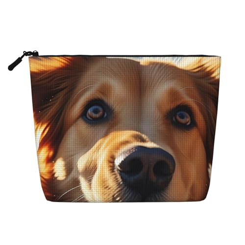 Prostituierte Reise-Make-up-Tasche mit großer Kapazität für Frauen, wasserdichte einlagige tragbare Kosmetiktasche aus Hanfimitat mit Reißverschluss von KWQDOZF