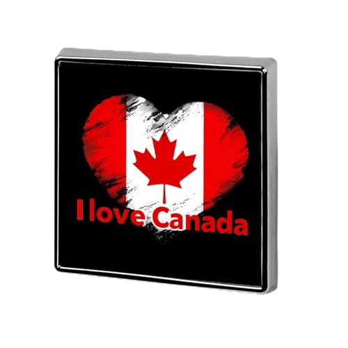 Quadratische Revers-Krawattennadeln mit Aufschrift „I Love Canada, lustige Brosche, Anstecknadel, Knopf, Abzeichen, Hut, Kleidung, Zubehör für Männer und Frauen Quadratische Revers-Krawattennadeln mit Aufschrift „I Love Canada, lustige Brosche, Anstecknadel, Knopf, Abzeichen, Hut, Kleidung, Zubehör für Männer und Frauen von KWQDOZF