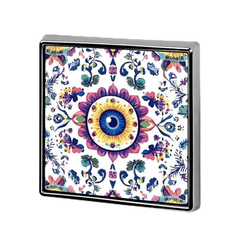 Quadratische Revers-Krawattennadeln mit bösem Blick-Mandala-Muster, lustige Brosche, Anstecknadel, Knopf, Abzeichen, Hut, Kleidung, Zubehör für Männer und Frauen Quadratische Revers-Krawattennadeln mit bösem Blick-Mandala-Muster, lustige Brosche, Anstecknadel, Knopf, Abzeichen, Hut, Kleidung, Zubehör für Männer und Frauen von KWQDOZF