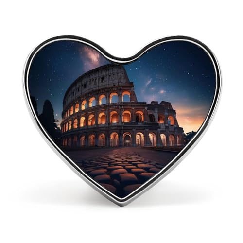 ROMAN COLOSSEUMES Prints Brooch Pins Heart Badge Collar Lapel Pins Dress Coat Accessories for Women Men ROMAN COLOSSEUMES Prints Brooch Pins Heart Badge Collar Lapel Pins Dress Coat Accessories for Women Men von KWQDOZF