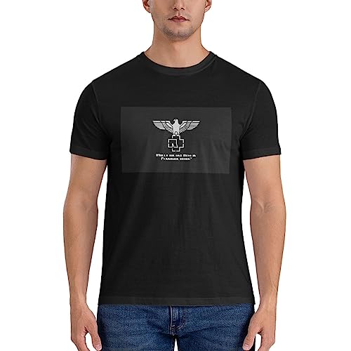 Herren Kurzarm-Grafik-T-Shirts, Sommer-Cool-Top-T-Shirts, Schwarz, L von KWQDOZF